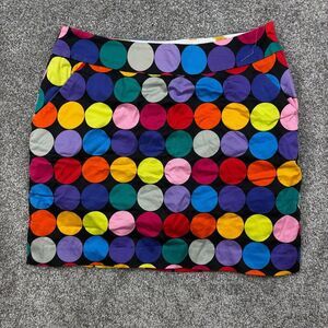 Loudmouth Golf Skirt Women's 4 Multicolor Polka Dot Spots Circles Hippie Stretch